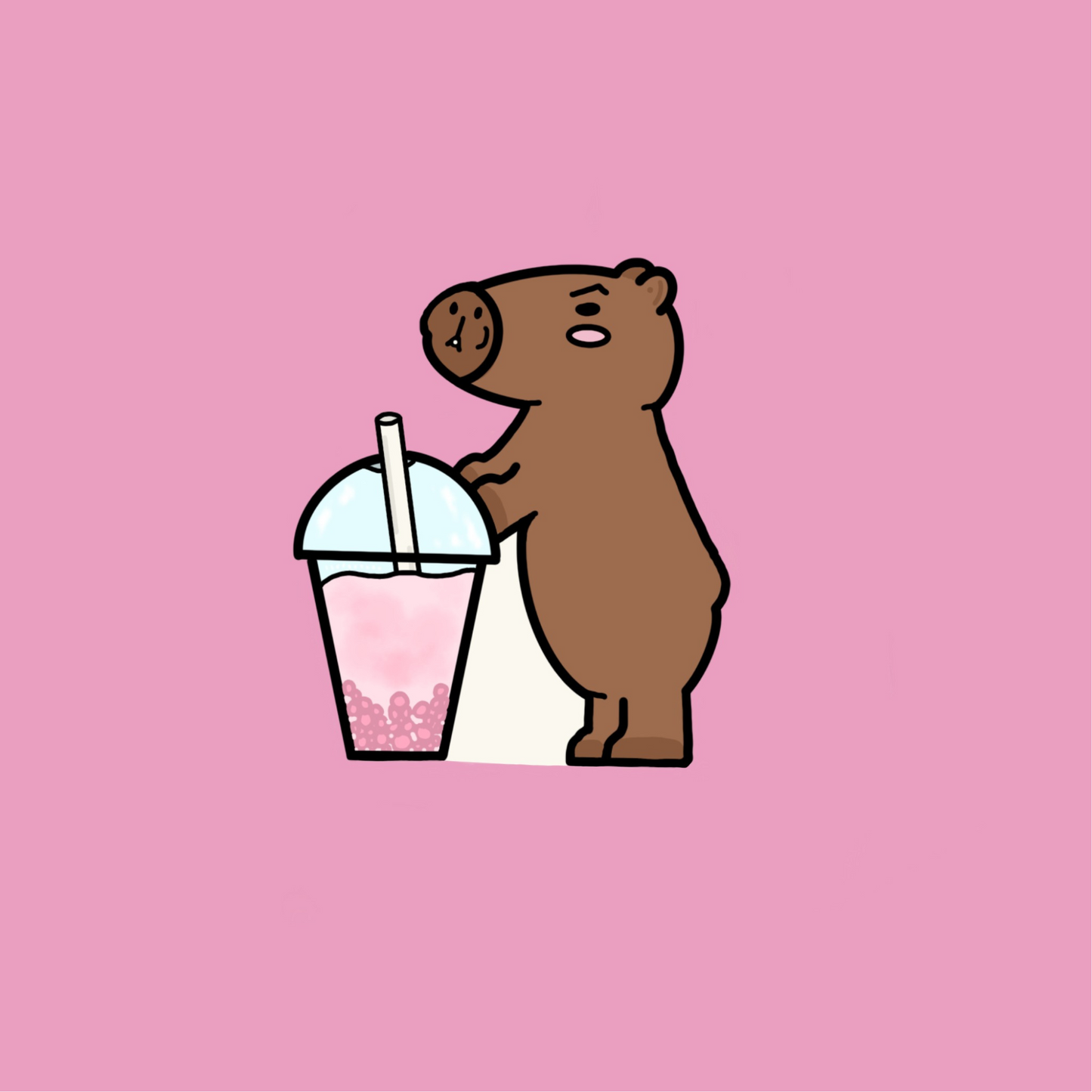 Boba Barry (The Capybara) Sticker