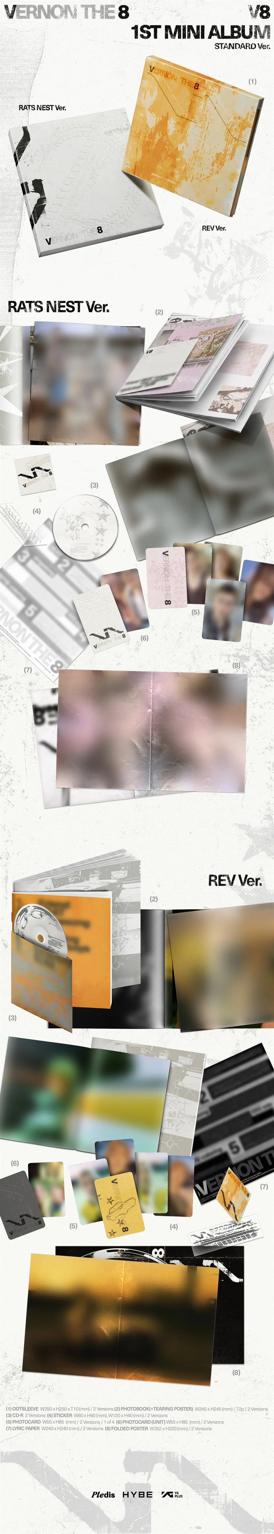 V8 (SEVENTEEN) - 1st Mini Album [V8] Compact Ver