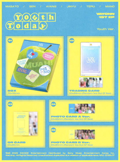 VAYONN - 1st EP [Youth Today] Youth Ver Kpop Kardz