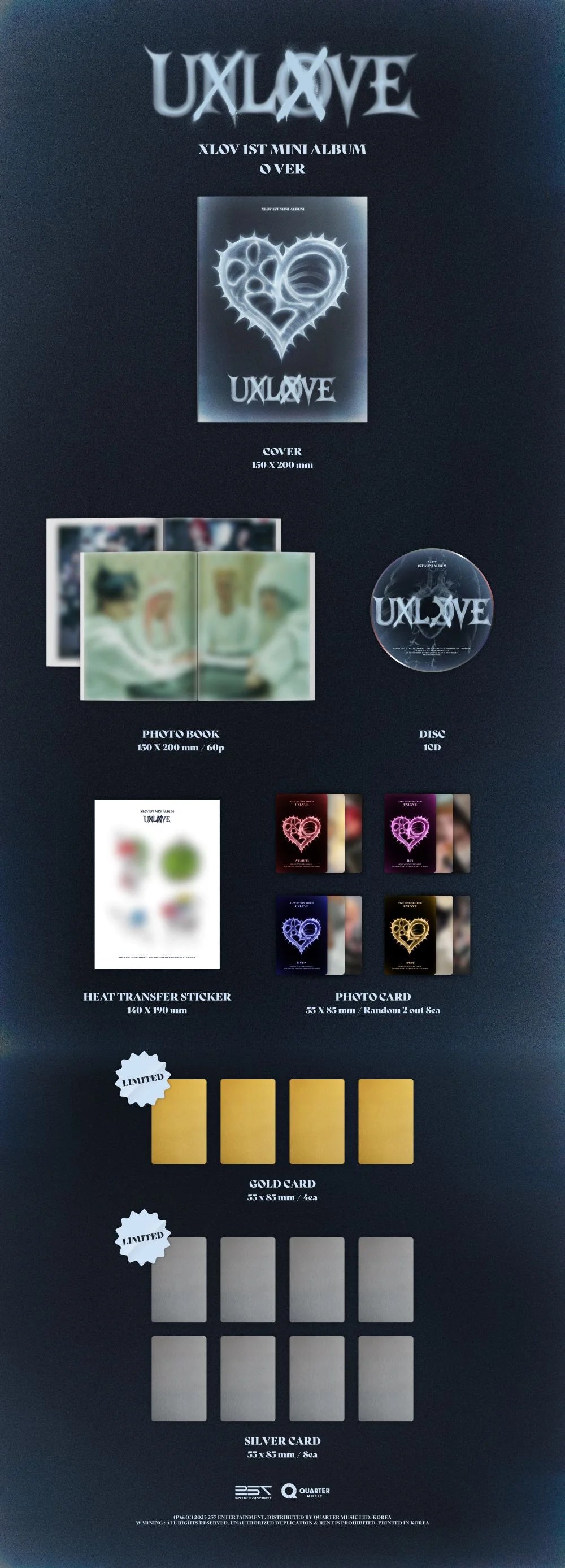 XLOV- 1ST Mini Album [UXLXVE]  O Ver Kpop Kardz