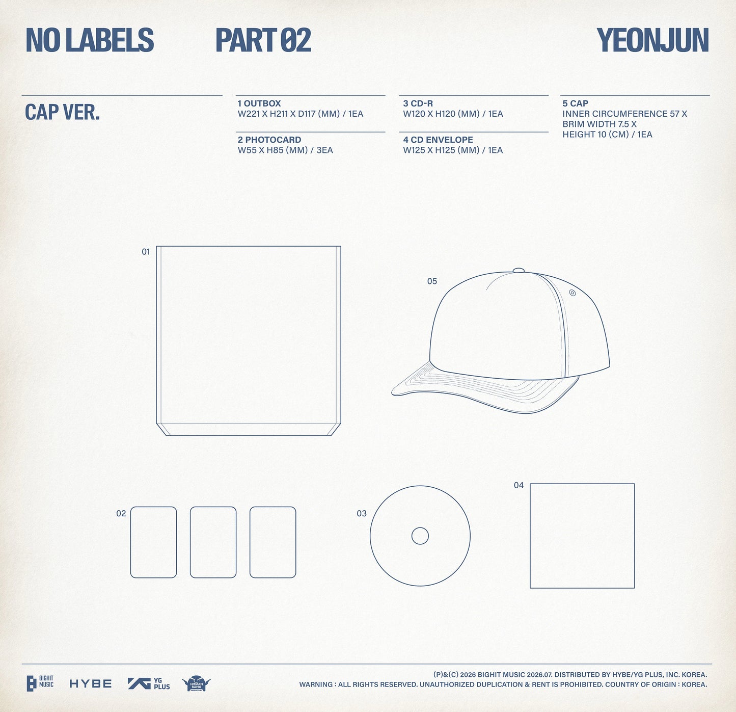 YEONJUN - [NO LABELS: PART 02] (Cap Ver)