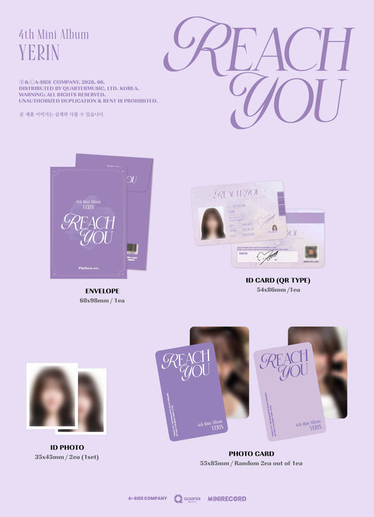YERIN - 4TH MINI ALBUM [REACH YOU] (Platform ver)