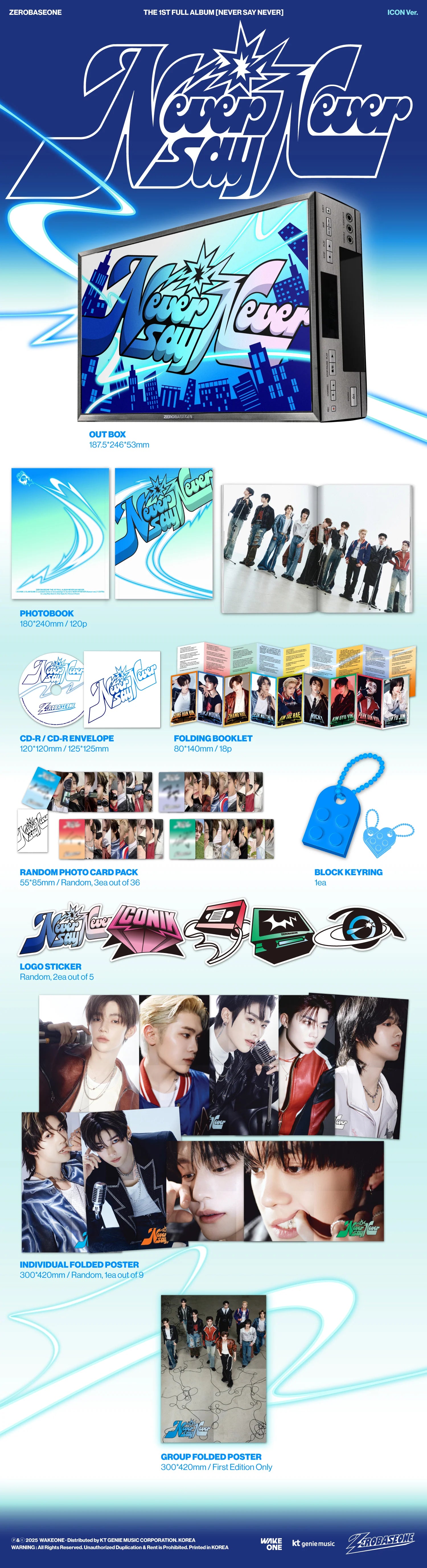 ZEROBASEONE - [NEVER SAY NEVER] PHOTOBOOK Ver (VERSION CHOICE) Kpop Kardz