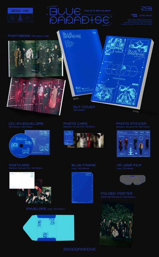 ZEROBASEONE - The 5th Mini Album [BLUE PARADISE] Standard Ver. (VERSION CHOICE) Kpop Kardz