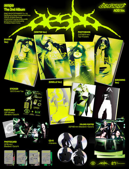 AESPA - 2ND FULL ALBUM [LEMONADE] (ACID Ver) (MEMBER CHOICE) Kpop Kardz