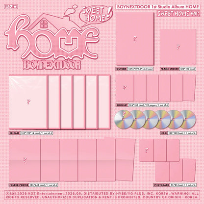 BOYNEXTDOOR - (WEVERSE Album) [HOME] (SWEET HOME Ver RANDOM)